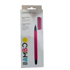 Wacom Bamboo Duo Essential Stylus and‎ Pen Pink 4th Generation Tablet
